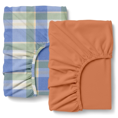 Набір простирадло на резинці в дитяче ліжечко 60х120 фланель OCEAN TARTAN CS2