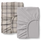 Набір простирадло на резинці фланель 200х200 SAND TARTAN