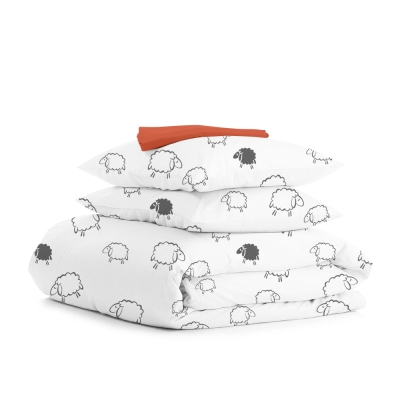 Сімейний комплект постільної білизни SHEEP DARK GREY CS2