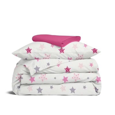 Дитяча постільна білизна в ліжечко PINK STARS CS1