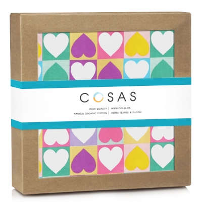 Дитячий непромокаючий наматрацник 70х140 LOVE PUZZLE