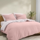 Двоспальна постільна білизна з простирадлом на резинці SAKURA CS8