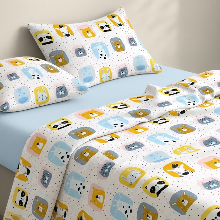 Наволочка фланель 50х70 ANIMALS COLOR