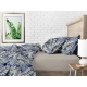 Євро постіль без простирадла FOLIAGE DARK BLUE