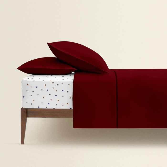 Двоспальна постільна білизна з простирадлом на резинці RUBY CS2