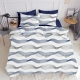 Євро постільна білизна WAVE BLUE GREY