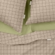 Двоспальна постільна білизна з простирадлом на резинці BEIGE GEOMETRY CS13