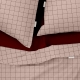 Євро постільна білизна з простирадлом на резинці ROSE GEOMETRY CS3