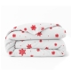 Євро постільна білизна фланель з простирадлом на резинці SNOWFLAKES BERRY CS5