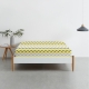 Набір простирадло на резинці 160х200 GREY / YELLOW ZIGZAG