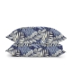 Євро постіль без простирадла FOLIAGE DARK BLUE