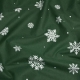Євро постільна білизна фланель з простирадлом на резинці SNOWFLAKES FOREST CS3