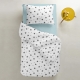 Набір простирадло на резинці 90х200 LIGHT BLUE / GREY STARS