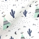 Полуторна постільна білизна з простирадлом на резинці CACTUS CS6