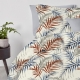 Сімейна постільна білизна з простирадлом на резинці BEIGE FOLIAGE CS1