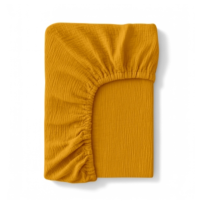 Простирадло на резинці муслін 200x200 ORANGE