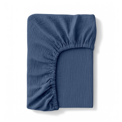 Простирадло на резинці муслін 200x200 DENIM