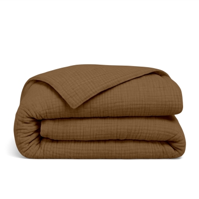 Підковдра полуторна муслін 145х210 COCOA BROWN