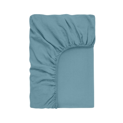 Простирадло на резинці з вареної бавовни 160х200х30 AZURE