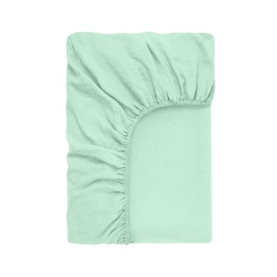 Простирадло на резинці з вареної бавовни 200x220 PISTACHIO