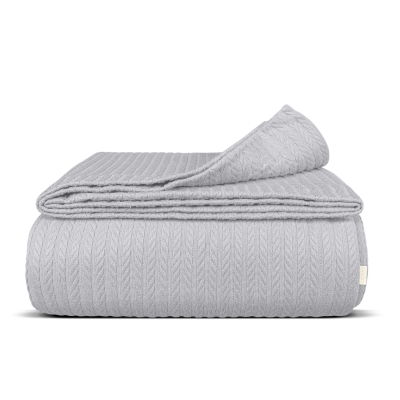 Плед покривало косичка 230х240 Smoky Knitted Braid