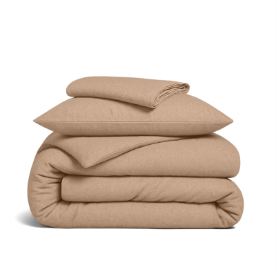 Підліткова постільна білизна фланель з простирадлом на резинці CARAMEL CS2