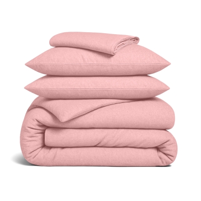 Сімейний комплект фланель з простирадлом на резинці LILAC CS1