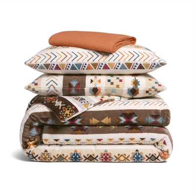 Сімейний комплект фланель з простирадлом на резинці DESERT SUN CS7