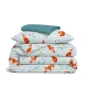 Дитяча постільна білизна фланель в ліжечко FOX FLOWERS CS3