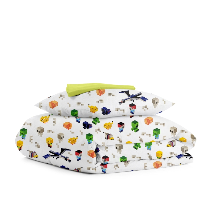 Дитяча постільна білизна фланель в ліжечко MINECRAFT CS2