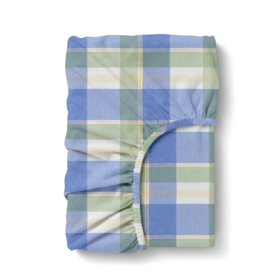 Простирадло на резинці в дитяче ліжечко 60х120 фланель OCEAN TARTAN