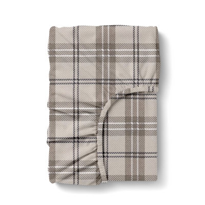 Простирадло на резинці фланель 180х200 SAND TARTAN
