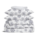 Євро постільна білизна фланель з простирадлом на резинці SNOWFLAKES CS3