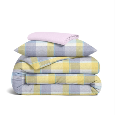 Підліткова постільна білизна фланель з простирадлом на резинці SUNRISE TARTAN