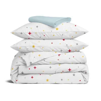 Сімейна постільна білизна з простирадлом на резинці MAGIC STARS CS2