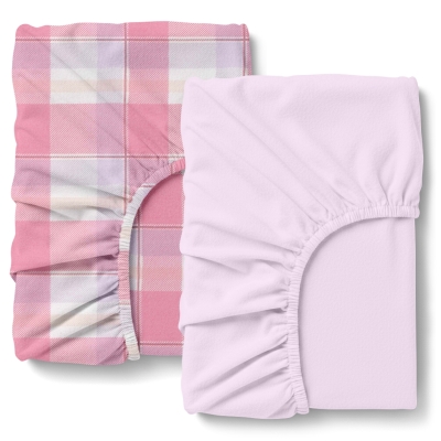 Набір простирадло на резинці фланель 90х200 AMETHYST TARTAN CS1