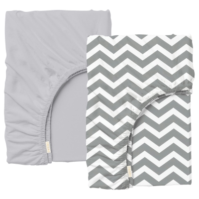 Набір простирадло на резинці 60х120 GREY ZIGZAG