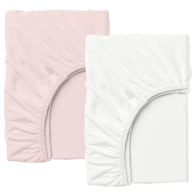 Набір простирадло на резинці 60х120 набір WHITE / ROSE