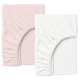 Набір простирадло на резинці 60х120 набір WHITE / ROSE