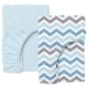 Набір простирадло на резинці 90х200 LIGHT BLUE / BLUE ZIGZAG