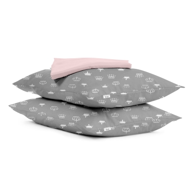 Набір наволочки і простирадло CROWN GREY PUDRA