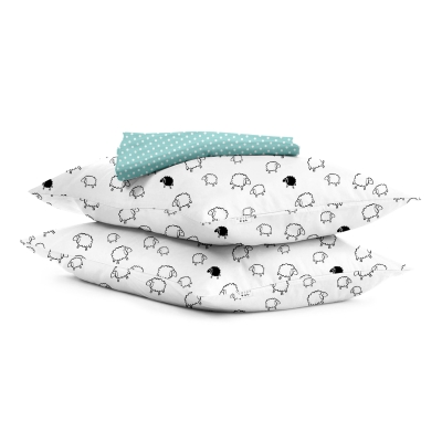 Набір наволочки і простирадло SHEEP & MINT DOTS CS1