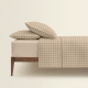 Євро постільна білизна з простирадлом на резинці BEIGE GEOMETRY CS2