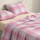 Підліткова постільна білизна фланель з простирадлом на резинці AMETHYST TARTAN CS4