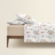 Євро постільна білизна з простирадлом на резинці SUMMER BOUQUET CS1