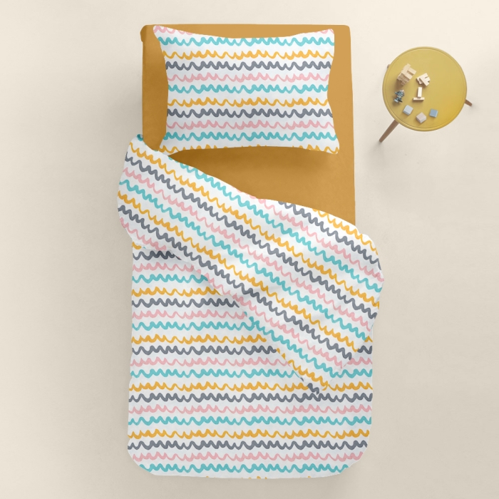 Дитяча постільна білизна в ліжечко WAVY LINES