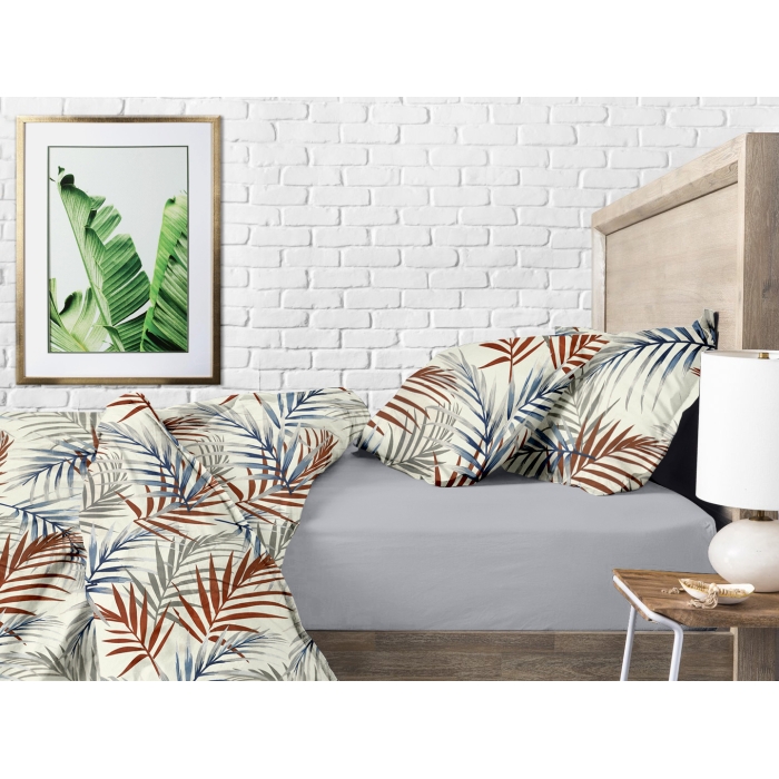 Наволочка на подушку 45х45 BEIGE FOLIAGE