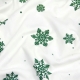 Двоспальна постільна білизна фланель з простирадлом на резинці SNOWFLAKES EVERGREEN CS2