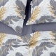Євро постільна білизна з простирадлом на резинці GREY PALM