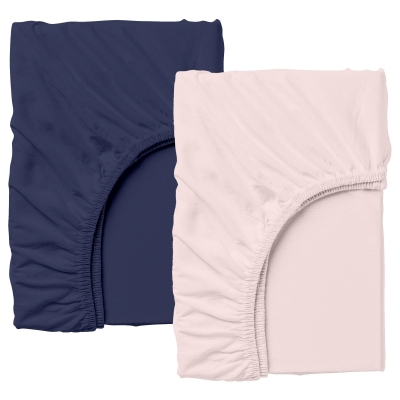 Набір простирадло на резинці 140х200 DARK BLUE / PUDRA